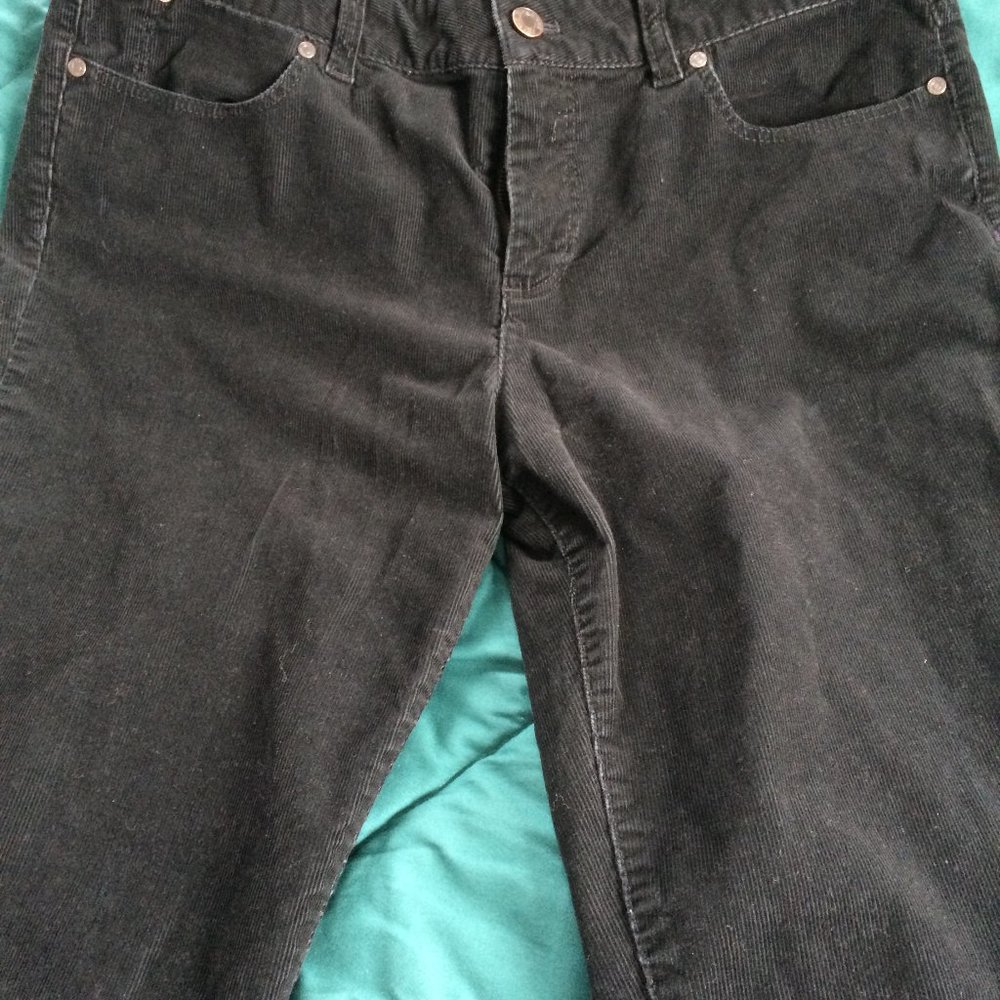 Talbots Black Corduroy Jeans Size 12 Long